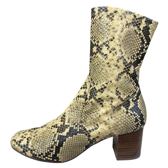 NWOT Anthropologie X Silent D Faux Snakeskin Zip Ankle Boots Size 40 US 9 - Picture 3 of 12
